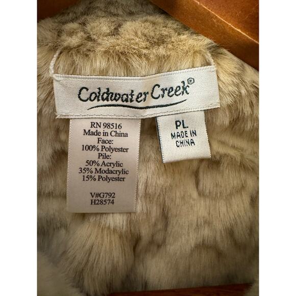 Y2K Boho Faux Shearling Suede Tan Zip-Up Cozy Curly Fleece Lining Jacket PL - Picture 7 of 8